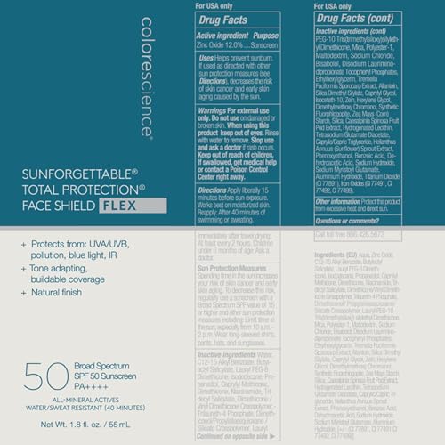 Colorescience Total Protection Face Shield Flex SPF 50  1 8 fl  oz