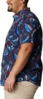 Camisa de manga corta estampada Columbia Rapid Rivers para hombre, talla M, azul/rojo, AM0094 432