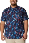 Camisa de manga corta estampada Columbia Rapid Rivers para hombre, talla M, azul/rojo, AM0094 432