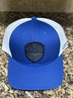 Columbia Mesh Snapback Trucker Hat w/Mountain Patch Blue/White O/S  New w/Tags 