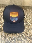 Columbia Mesh Snapback Hat   Color  Black Lake Sunset Canoe Patch  New w/Tags