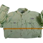 Columbia PFG Bahama II Shirt Mens Size Small Green Long Sleeve Fishing Hiking