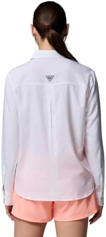 Talla M - Columbia Womens PFG Castback Woven Long Sleeve