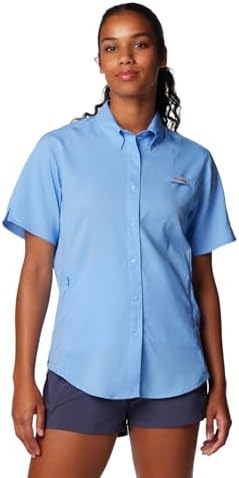 Talla M - Columbia Womens PFG Tamiami II Short Sleeve Fishing Shirt
