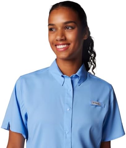 Talla M - Columbia Womens PFG Tamiami II Short Sleeve Fishing Shirt