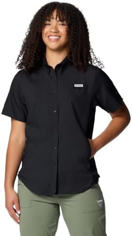 Talla M - Columbia Womens PFG Tamiami II Short Sleeve Fishing Shirt