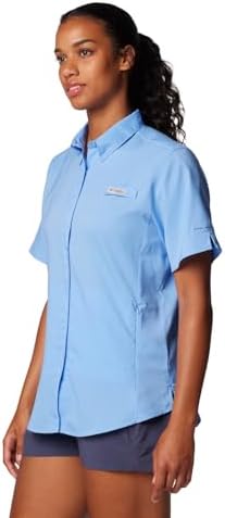 Talla M - Columbia Womens PFG Tamiami II Short Sleeve Fishing Shirt