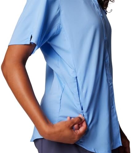 Talla M - Columbia Womens PFG Tamiami II Short Sleeve Fishing Shirt