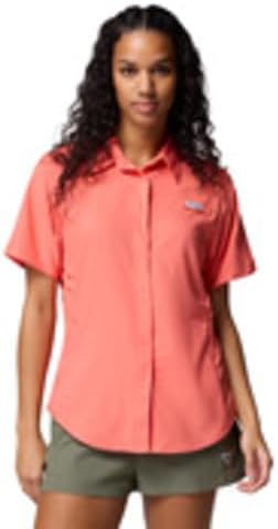 Talla M - Columbia Womens PFG Tamiami II Short Sleeve Fishing Shirt