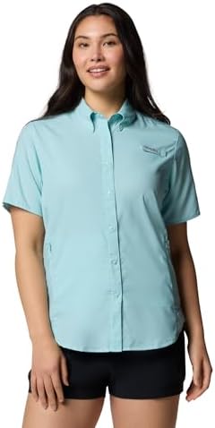 Talla M - Columbia Womens PFG Tamiami II Short Sleeve Fishing Shirt