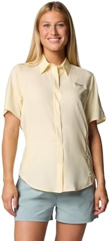 Talla M - Columbia Womens PFG Tamiami II Short Sleeve Fishing Shirt
