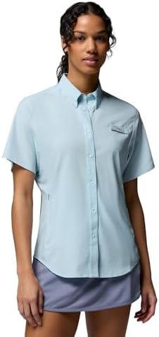 Talla M - Columbia Womens PFG Tamiami II Short Sleeve Fishing Shirt