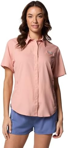 Talla M - Columbia Womens PFG Tamiami II Short Sleeve Fishing Shirt