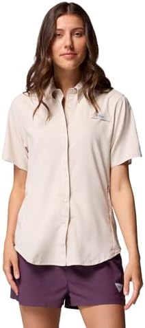 Talla M - Columbia Womens PFG Tamiami II Short Sleeve Fishing Shirt