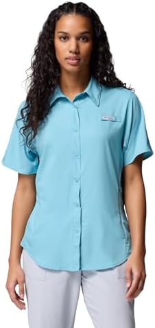 Talla M - Columbia Womens PFG Tamiami II Short Sleeve Fishing Shirt