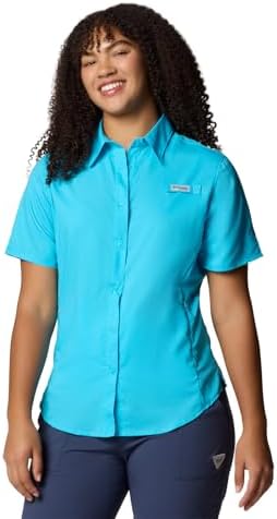 Talla M - Columbia Womens PFG Tamiami II Short Sleeve Fishing Shirt