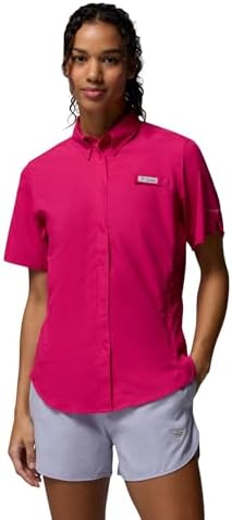 Talla M - Columbia Womens PFG Tamiami II Short Sleeve Fishing Shirt