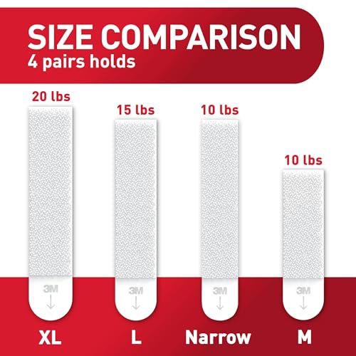 Command 15 lb Large Picture Hanging Strips 14 Pairs  28 Strips   Damage Free Hanging Picture Hangers  No Tools Wall Hanger for Home Decor  White Adhesive