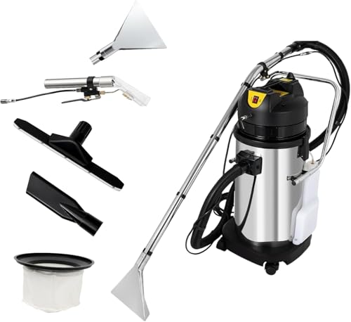 Commercial Carpet Cleaning Machine  1000W 110V 40L/11Gal Professional Commercial 3 in 1 Carpet Spraying Floor Brush Cleaner Extractor Vacuum Washing Machine Portable  2 packages 