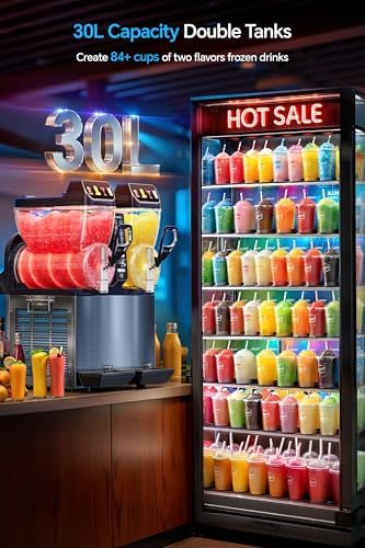 Commercial Slushie Machine  Margarita Daiquiri Wine Frappe Slush Frozen Drink Machine  30L