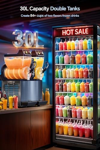 Commercial Slushie Machine  Margarita Daiquiri Wine Frappe Slush Frozen Drink Machine  30L