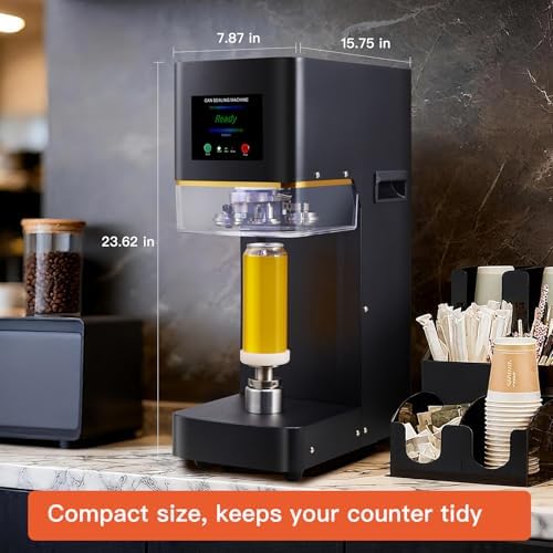 Commercial Soda Can Sealer   2 4 6 7 inch Height Adjustable  Automatic Can Sealer for Aluminum and Plastic Cans   White