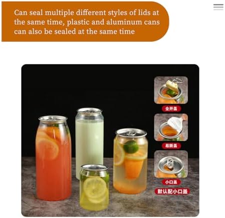 Commercial Soda Can Sealer   2 4 6 7 inch Height Adjustable  Automatic Can Sealer for Aluminum and Plastic Cans   White