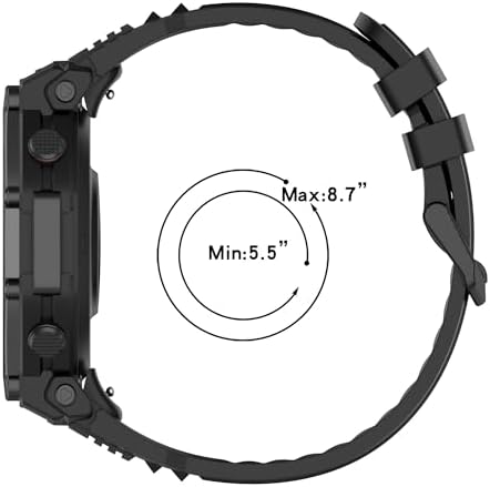 Compatible for Amazfit T Rex 3 Pro 48mm  22mm Width Soft Silicone Wristband Replacement WatchBand Strap for Amazfit T Rex 3 Pro Smartwatch