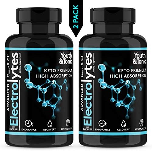 Complete Electrolyte Supplement Pills High Absorption   Cmax Potassium Chloride Magnesium Sodium Calcium Zinc   Boost Endurance Muscle Recovery Mental Focus   Salt Electrolytes Tablets   Keto Friendly