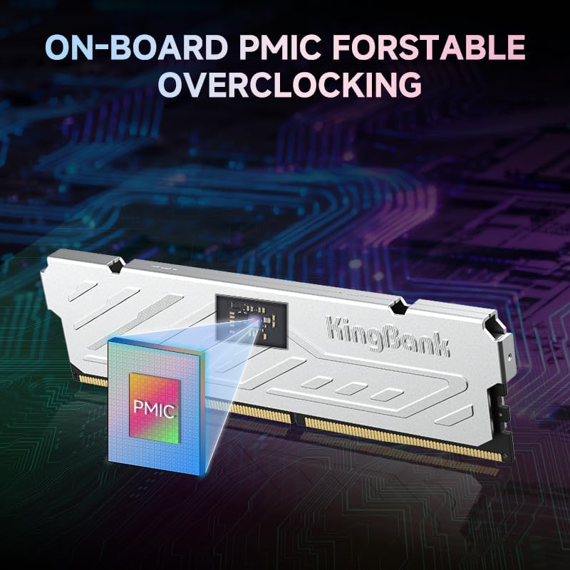 Memoria RAM de escritorio para computadora DDR5 32 GB (2 x 16 GB) 6000MT/s CL36 1.35V overclocking XMP 3.0 y AMD Expo con disipador de calor para juegos de PC, oficina/PS, plata