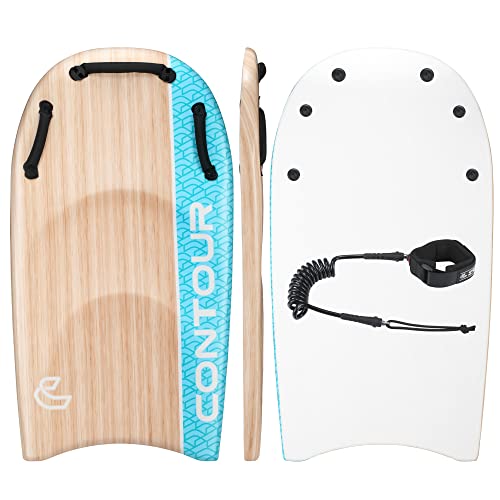 Contour Surf DuoSlider 45 Body Board Bodyboards with Handles Surfboards for Two Person Parent Child Surfing Bodyboard for Big Guys Dual Riders Hand Held Body Boards for Beach Adults