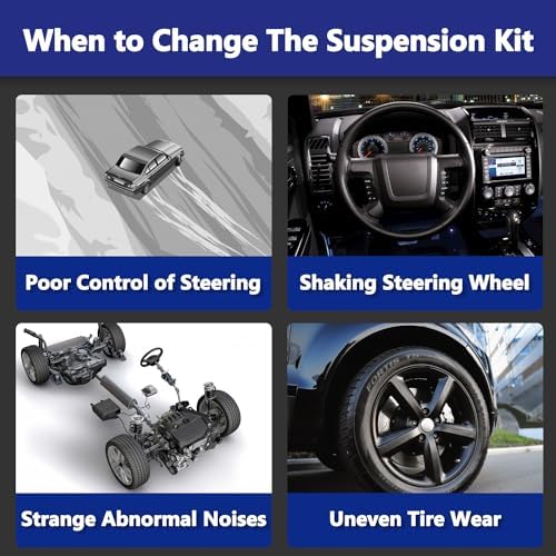 Control Arm  Replacement For Control Arm With Ball Joint Sway Bar Tie Rods Boots Suspension Kit Compatible With 2005 2009 Ford Escape  2005 2009 Mercury Mariner  2005 2009 Mazda Tribute