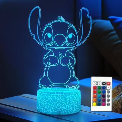 Cool Night Light 16 Color Night Light 3D LED Lamp with Smart Remote Control Boy Gifts for Childrens Room Decoration Christmas Holiday Gifts