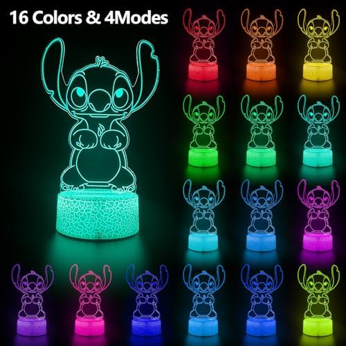 Cool Night Light 16 Color Night Light 3D LED Lamp with Smart Remote Control Boy Gifts for Childrens Room Decoration Christmas Holiday Gifts