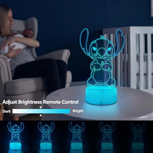 Cool Night Light 16 Color Night Light 3D LED Lamp with Smart Remote Control Boy Gifts for Childrens Room Decoration Christmas Holiday Gifts