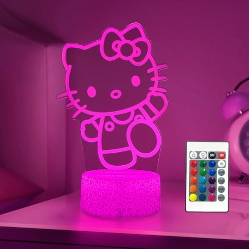 Cool Night Light 16 Color Night Light 3D LED Lamp with Smart Remote Control Boy Gifts for Childrens Room Decoration Christmas Holiday Gifts