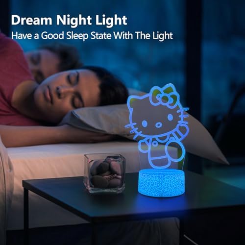 Cool Night Light 16 Color Night Light 3D LED Lamp with Smart Remote Control Boy Gifts for Childrens Room Decoration Christmas Holiday Gifts