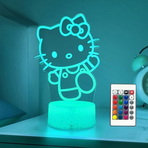 Cool Night Light 16 Color Night Light 3D LED Lamp with Smart Remote Control Boy Gifts for Childrens Room Decoration Christmas Holiday Gifts