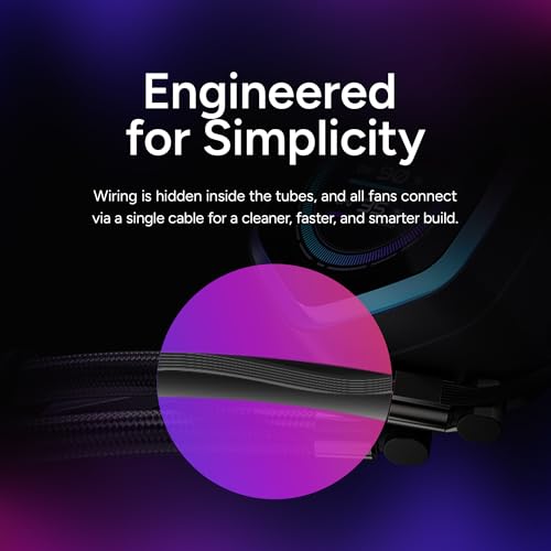 Cooler Master Atmos II 360 LCD AIO CPU Liquid Cooler   360mm Radiator  Customizable LCD Display  3X ARGB PWM Fans  Dual Chamber Pump  Low Noise  AMD AM5/AM4 & Intel LGA 1851/1700  Black