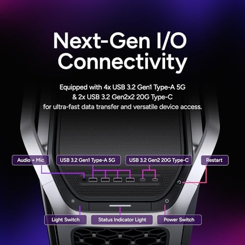 Cooler Master Cosmos Alpha Full Tower ATX PC Case   Flagship Curved Aluminum Frame  Powerful 200mm Dual Intake Fans  Fits 400mm GPUs & 420mm Radiators  ARGB Chassis Underglow  Limited Edition