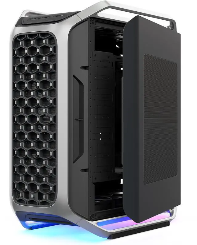 Cooler Master Cosmos Alpha Full Tower ATX PC Case   Flagship Curved Aluminum Frame  Powerful 200mm Dual Intake Fans  Fits 400mm GPUs & 420mm Radiators  ARGB Chassis Underglow  Limited Edition
