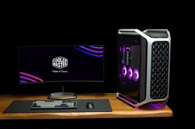 Cooler Master Cosmos Alpha Full Tower ATX PC Case   Flagship Curved Aluminum Frame  Powerful 200mm Dual Intake Fans  Fits 400mm GPUs & 420mm Radiators  ARGB Chassis Underglow  Limited Edition