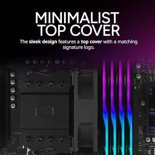 Cooler Master Hyper 411 Nano CPU Air Cooler  SickleFlow 92 PWM Fan  4 Copper Heat Pipes  136mm Tall  Sleek Top Cover  AMD Ryzen AM5 AM4  Intel LGA 1851 1700 Brackets
