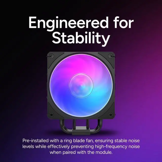 Cooler Master Hyper 212 3DHP ARGB CPU Cooler  3DHP Heat Pipe Technology  Mobius 120 PWM Fan  Fully Customizable aRGB  Quiet Operation  Easy Install  AMD Ryzen 7 AM5 4  Intel Ultra 7 LGA 1851 1700