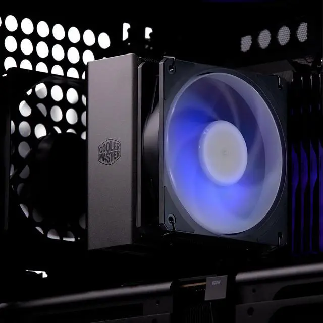 Cooler Master Hyper 212 3DHP ARGB CPU Cooler  3DHP Heat Pipe Technology  Mobius 120 PWM Fan  Fully Customizable aRGB  Quiet Operation  Easy Install  AMD Ryzen 7 AM5 4  Intel Ultra 7 LGA 1851 1700