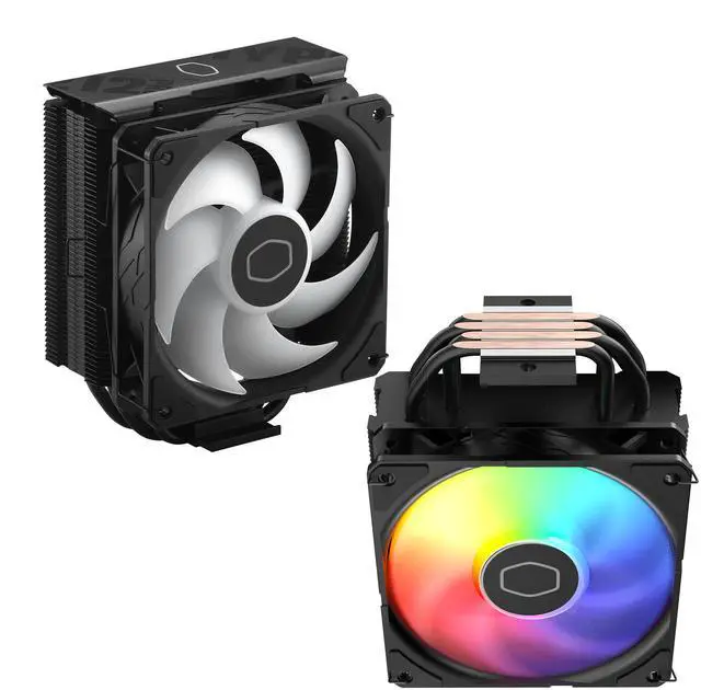 Cooler Master Hyper 212 PRO ARGB CPU Air Cooler   120mm High Performance PWM Fan  4 Copper Heat Pipes  Sleek Design Top Cover  Low Noise & Easy Installation  AMD AM5/AM4 & Intel LGA 1851/1700