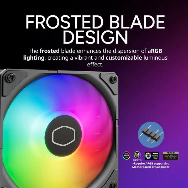 Cooler Master Hyper 212 PRO ARGB CPU Air Cooler   120mm High Performance PWM Fan  4 Copper Heat Pipes  Sleek Design Top Cover  Low Noise & Easy Installation  AMD AM5/AM4 & Intel LGA 1851/1700