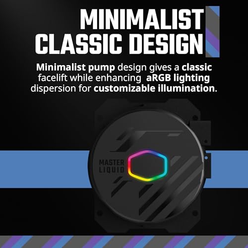 Cooler Master MasterLiquid 360L Core 360mm Close Loop AIO Liquid Cooler  ARGB Sync  Gen S Coldplate Pump  120mm PWM  CryoFuze 14W/mK  AMD Ryzen AM5/AM4  Intel LGA1700/1200  MLW D36M A18PZ R1    Black