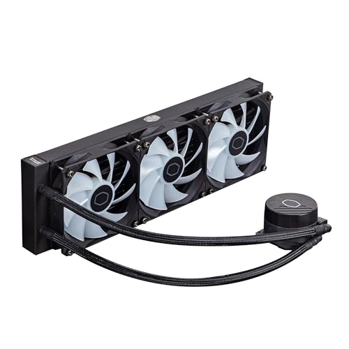 Cooler Master MasterLiquid 360L Core 360mm Close Loop AIO Liquid Cooler  ARGB Sync  Gen S Coldplate Pump  120mm PWM  CryoFuze 14W/mK  AMD Ryzen AM5/AM4  Intel LGA1700/1200  MLW D36M A18PZ R1    Black