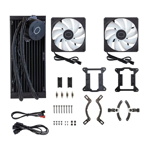 Cooler Master MasterLiquid 360L Core 360mm Close Loop AIO Liquid Cooler  ARGB Sync  Gen S Coldplate Pump  120mm PWM  CryoFuze 14W/mK  AMD Ryzen AM5/AM4  Intel LGA1700/1200  MLW D36M A18PZ R1    Black